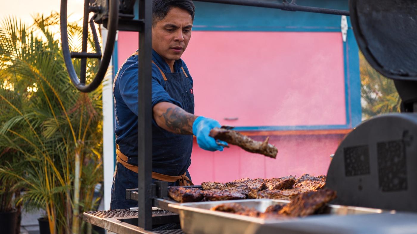 Chef Luis Castro at the kiawe grill